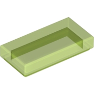 Lego destička 1x2 hladká, průhledná světle zelená (4642405, 6139003, 6251298)